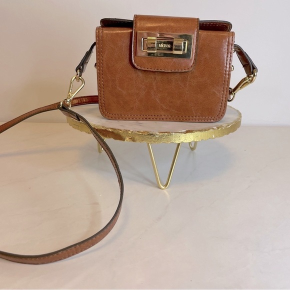 VIKTOR ALFARO Brown Leather Crossbody Purse - Picture 3 of 12